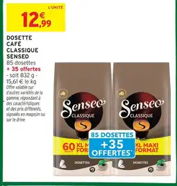 Intermarché Senseo dosette café classique offre