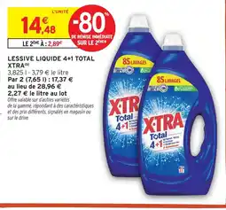 Intermarché Xtra lessive liquide 4+1 total offre