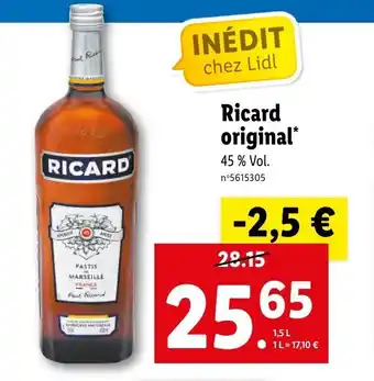 Lidl Ricard original offre