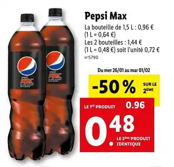 Lidl Pepsi max offre