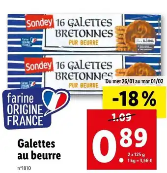 Lidl Galettes au beurre offre