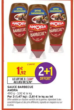 Intermarché Amora sauce barbecue offre