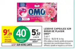 Intermarché Omo lessive capsules x29 rosir de plaisir(b) offre