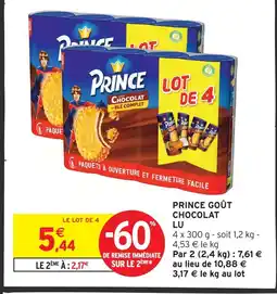 Intermarché Lu prince goût chocolat offre