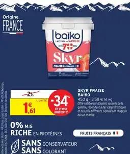 Intermarché Baïko skyr fraise offre