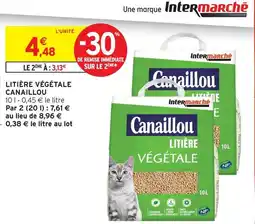Intermarché Canaillou litière végétale offre