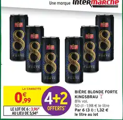 Intermarché Kingsbrau bière blonde forte offre