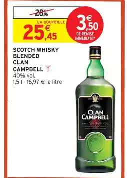 Intermarché Clan campbell scotch whisky blended offre