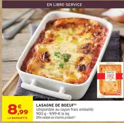 Intermarché Maison tino lasagne de boeuf offre
