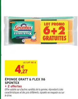 Intermarché Spontex éponge gratt & flex x6 offre