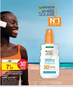 Intermarché Ambre solaire spray sensitive expert très haute protection fps50+ offre