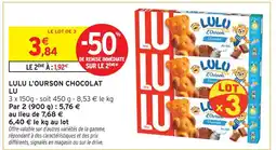 Intermarché Lu lulu l'ourson chocolat offre