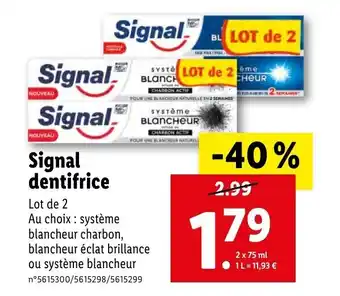 Lidl Signal dentifrice offre