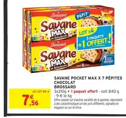 Intermarché Brossard savane pocket max x 7 pépites chocolat offre