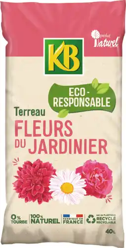 Auchan Kb terreau fleurs du jardinier 40 l offre