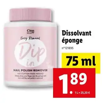 Lidl Dissolvant éponge offre
