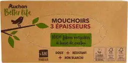 Auchan Auchan better life mouchoirs 3 épaisseurs auchan better life offre