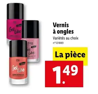 Lidl Vernis à ongles offre