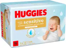 Auchan Huggies lingettes sensitive extra care huggies offre