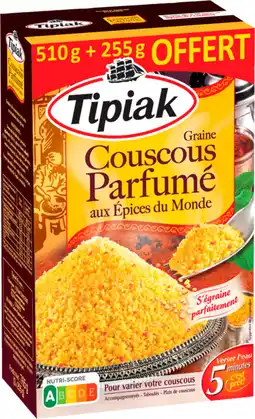 Auchan Tipiak graine pour couscous parfumé tipiak offre