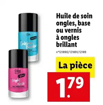 Lidl Huile de soin ongles offre