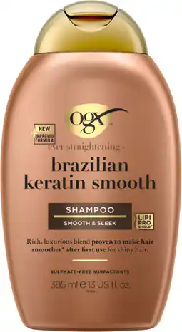 Auchan Ogx shampoing lissant smooth ogx offre