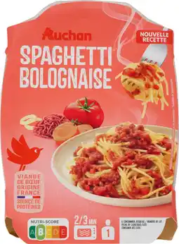 Auchan Auchan spaghetti bolognaise auchan offre