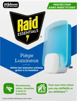 Auchan Raid piège lumineux pour insectes volants raid offre