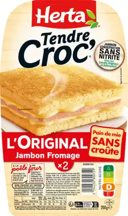 Auchan Herta tendre croc' l'original jambon fromage herta offre