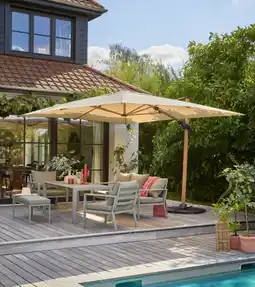 Auchan Gardenstar parasol déporté rectangulaire 3 x 4 m offre