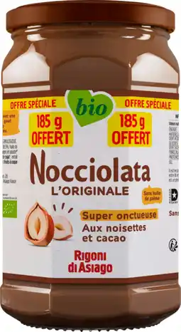 Auchan Nocciolata nocciolata pâte à tartiner bio rigoni di asagio offre