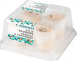 Auchan Mix buffet verrines duo de saumons fromage et comconbre offre