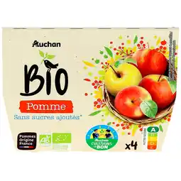 Auchan Auchan bio auchan bio compote pomme offre