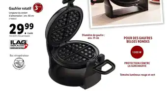 Lidl Gaufrier rotatif offre