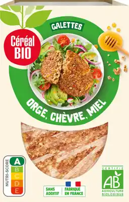 Auchan Bio cereal galettes chèvre miel céréal bio offre