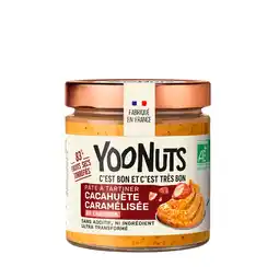Auchan Manger juste pâte à tartiner bio aux cacahuètes caramélisées yoonuts offre