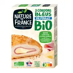Auchan Nature de france 2 cordons bleus de poulet bio nature de france offre