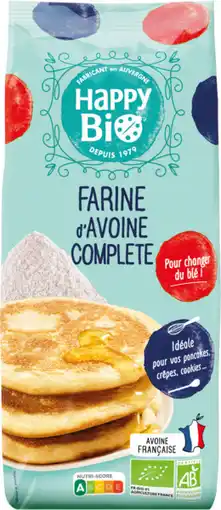 Auchan Happy bio farine bio d'avoine complète happy bio offre