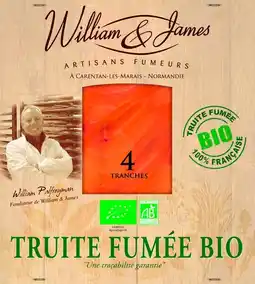 Auchan William et james truite fumée bio william & james offre