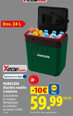 Lidl Parkside glacière mobile à batterie offre