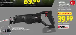 Lidl Parkside scie sabre sans fil offre