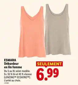 Lidl Esmara débardeur en lin femme offre