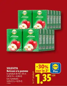 Lidl Solevita boisson à la pomme offre