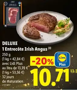 Lidl Deluxe entrecôte irish angus offre