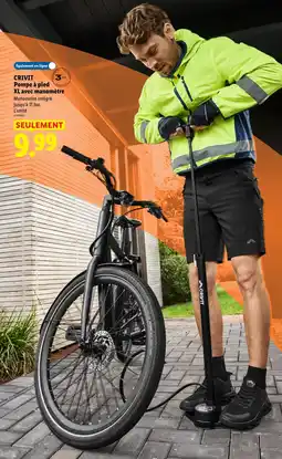 Lidl Crivit pompe à pied xl avec manomètre offre