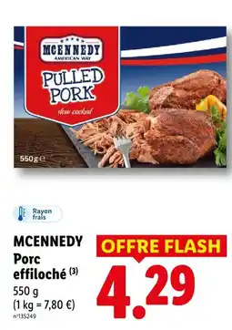 Lidl Mckennedy porc effiloché offre