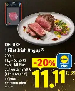 Lidl Deluxe 1 filet irish angus offre