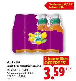 Lidl Solevita fruit blast multivitaminé offre