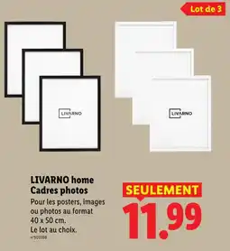 Lidl Livarno cadres photos offre
