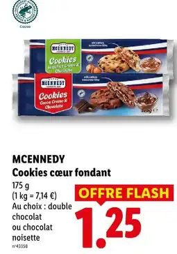 Lidl Mcennedy cookies cœur fondant offre